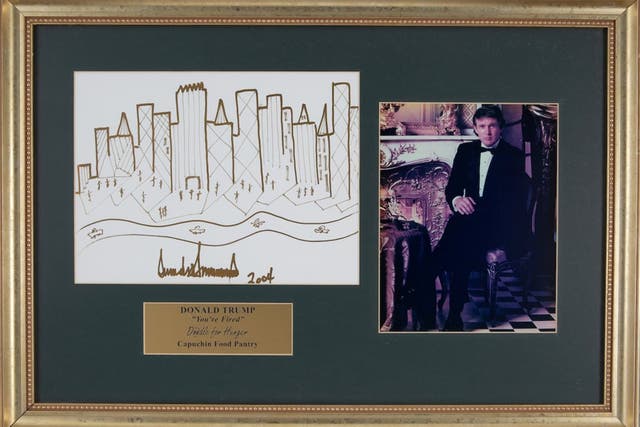 <p>Este boceto que Trump hizo en 2005 del perfil de Manhattan se vendió en una subasta en 2017</p>